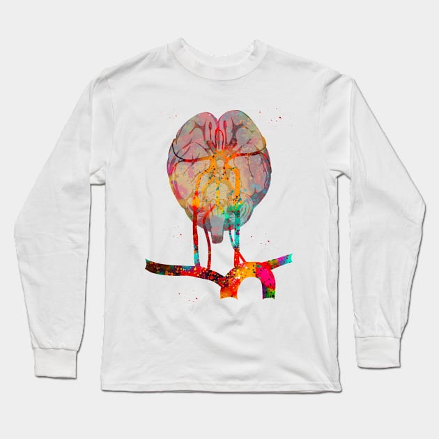 Brain and brainstem Long Sleeve T-Shirt by erzebeth